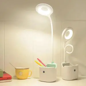 1500mah Rechargeable Led table Touch Lamp Desk lamps USB Flexible Children Reading light With phone hoder pen holder