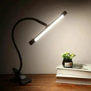 10 Levels Dimmable Desk Reading Light Foldable Clamp Clip USB Powered 36 LED Table Lamp DC 5V USB Charging Port Timing Desk Lamp