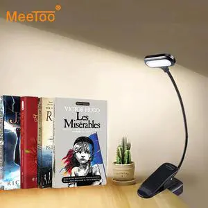 Table Lamp With Clip Battery Powered Night Lamp Book Light Children Students Bedside Lights Study Work Reading Desk Lamps