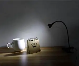 Table Lamp Black/Silver Led Desk Lamp USB Charging For Living Room Bedroom Study Light With Clip Warm White