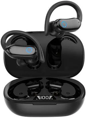 New waterproof Bluetooth headphones - TWS sports model with IPX7 rating, wireless high-quality, long-lasting battery, over-ear design New waterproof Bluetooth headphones - TWS sports model with IPX7 rating, wireless high-quality, long-lasting battery, over-ear design