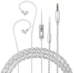 In-ear Bluetooth headphones with high sound quality and neckband noise reduction Silver-plated double-pinch headphone cable - with microphone In-ear Bluetooth headphones with high sound quality and neckband noise reduction Silver-plated double-pinch headphone cable - with microphone