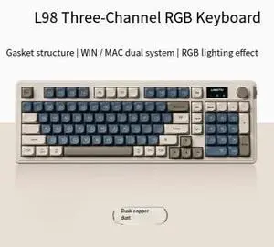 Three-mode Bluetooth wired and wireless keyboard - High appearance quality, gaming and office use, silent film keyboard Three-mode Bluetooth wired and wireless keyboard - High appearance quality, gaming and office use, silent film keyboard