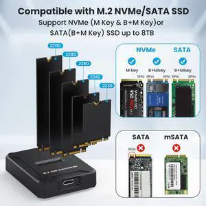 M.2 hard drive slot dual-protocol NVME/NGFF solid-state drive slot Type-C portable hard drive reader 9210B M07 Dual Protocol M.2 hard drive slot dual-protocol NVME/NGFF solid-state drive slot Type-C portable hard drive reader 9210B M07 Dual Protocol