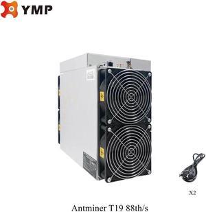 Bitmain Antminer T19 88Th Mining Machine BTC Sha256 Bitcoin BTC Miner 3150W With Power Supply