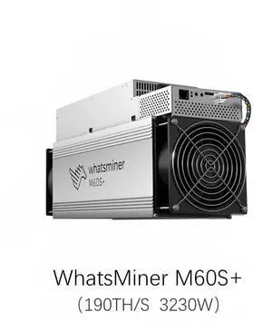 MicroBT WhatsMiner M60S+ 190T 3230W BTC Miner Bitcoin Mining Air Cooling