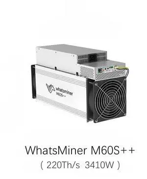 MicroBT WhatsMiner M60S++ 220T 3410W Bitcoin Miner