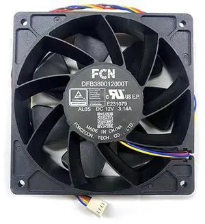 FCN DFB380012000T AL0S DC12V 3.14A 120mm cooling fan for Antminer S17 T17 S17pro S17+ T17+ S19 S19j S19jpro S19j etc. miner chassis cooling fan
