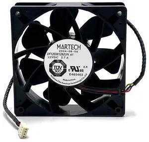 MARTECH DF1203812B2UN 12V 2.7A 6000RPM cooling fan for Antminer L9, S21, T21, L7, S19 series miners