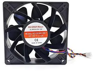 RZ12038H12B-7 12V 3.12A cooling fan 120mm for Antminer S19j, S19jPro, T19, S19, L3+, S17Pro, T17, S19Pro miner fans