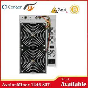 AvalonMiner 1246 83TH/s Bitcoin Miner Asic Miner Crypto SHA-256 Scrypt BTC BCH Mining Machine With Original Power Supply Better than Antminer S17 S17e T17+