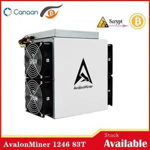 AvalonMiner 1246 83TH/s Bitcoin Miner Asic Miner Crypto SHA-256 BTC Mining Machine BCH With Original Power Supply 3420W Better Than Avalon 1066 1166 1146
