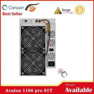 Avalon New Bitcoin miner AvalonMiner 1166 PRO 81TH/S profitable Asic mining Machine With Original Power Supply SHA-256 Blockchain Low Power Cost Better than Antminer S17 T17 S17e T17e Avalon 1046 1126