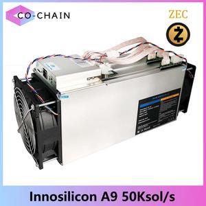 ZEC mining machine Innosilicon A9 Zmaster 50Ksol/s ASIC Miner 620W Home mining Equihash algorithm Zcach Crypto Miner with power supply associated with antminer Z15 Z11 Z9