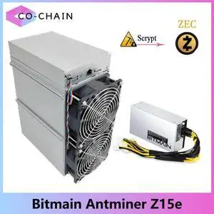 Bitmain Antminer Z15e ZEC Mining Machine 200K Sol/s Asic Miner Crypto Miner Zcash Equihash Algorithm Miner Come with APW7 1800W Power Supply Better than Antminer Z11 Innosilicon A9