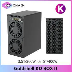 New Release Gold shell KD BOX II 5T Hashrate KDA Miner 400W KDA Miner Without PSU Kadena KD BOX 2 Low Noise Good For Home Mining Better Than Kd box pro KD box