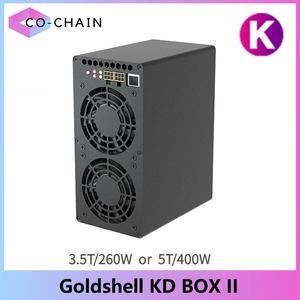 New Gold-shell KD Box II KDA Miner 5T/400W or 3.5T/260W Mining Kadena Algorithm ASIC Miner WITHOUT PSU Good For Home Mining Box Better Than KD Box Pro