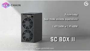 New Release Gold shell SC BOX II Sia Miner Without PSU SiaCoin Miner 1.9TH/s 400W Good For Home Mining Miner Box Low Noise Better than SC BOX