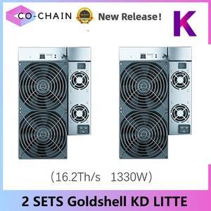 2PCS Gold shell Mining New Gold-shell KD LITE 16.2T Hashrate KDA Miner Kadena algorithm ASIC Miner 1330W Than KD Box Kd box II