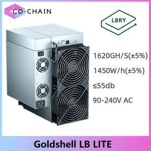 New Gold shell LB-Lite LBRY Coin Miner 1620GH/S(±5%) 1450W ASIC LBC Mining Machine LB LITE ASIC Miner Better Than LB box