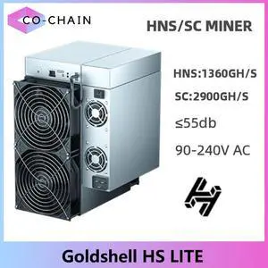 New Gold shell HS LITE 1360GH/S 1250W HNS Miner 2900GH 700W SC Miner HNS/SC Coin ASIC Miner Better than HS Box / HS5 HNS SC Miner