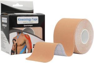 COMOmed Kinesiology Tape Water Resistant Uncut Sports Tape - 2 in x 16.5 ft - Professional Kinesiology Therapeutic Sports Tape,Tan, Latex Free