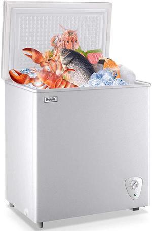 WANAI 3.5 Cubic Chest Freezer Feet with Removable Storage Basket
