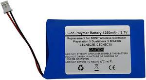 1250mAh 3.7V LIP1472 LIP1859 Replacement Battery For Sony PS3 PlayStation 3 Dualshock 3 SIXAXIS Wireless Controller, CECHZC2E, CECHZC2U