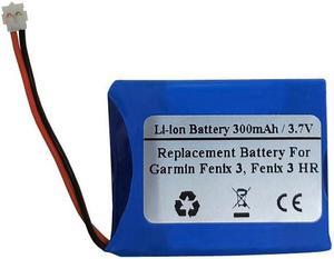 3.7V 300mAh Replacement Battery for Garmin Fenix 3, Fenix 3 HR, 361-00034-02