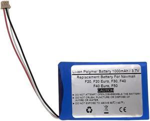 3.7V 1000mAH Replacement Battery for NAVMAN F20, F20 Euro, F30, F40, F40 Euro, F50, BT000021C