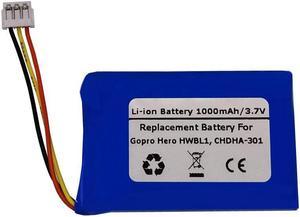 1000mAh 3.7V Replacement Battery Compatible with Gopro Hero HWBL1, CHDHA-301, PR-062334