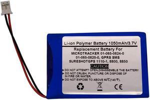 3.7V 1050mAH Replacement Battery for MICROTRACKER 01-065-0624-0, 01-065-0625-0, GPRS SMS, SURESHOTGPS 1110-1 8800 8850, 039B 1/LIP553450UC