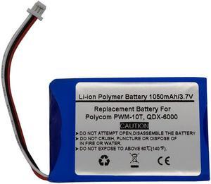 3.7V 1050mAh Replacement Battery for POLYCOM Wireless SoundStation PWM-10T, QDX-6000, 2200-32400-001