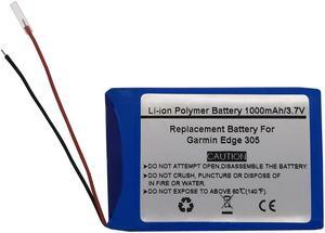 3.7V/1000mAh Replace GPS Navigator Battery for Garmin Edge 305,361-00025-00