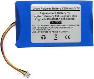 3.7V/1250mAh Battery for Logitech Harmony 950,Logitech Elite,Logitech 915-000257, 915-000260 Remote Control, Logitech 533-000128,623158