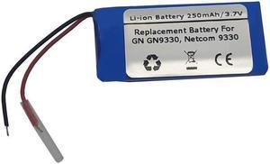 250mAh 3.7V Replacement Battery for GN GN9330, Netcom 9330, 1S1P051730PCM
