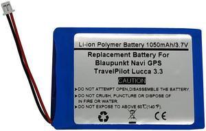 1050mAh/3.7V Replacement Battery for Blaupunkt Navi GPS, TravelPilot Lucca 3.3