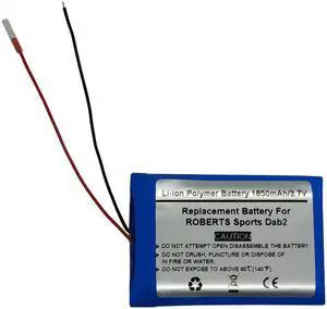 1850mAh/3.7V Replacement Battery for Roberts Sports Dab2,D8110-21-00447