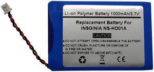 3.7V/1000mAh Replacement Battery for INSGINIA NS-HD01A,INSGINIA ICP463450A 1S1PMXZ