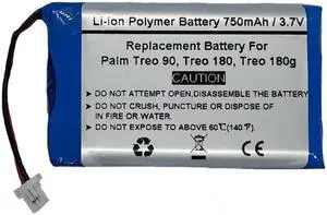 3.7V/750mAH Replacement Battery for Palm Treo 90, Treo 180, Treo 180g, Palm HND-14-0019-02