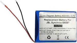900mAh/3.7V Replacement Battery for JBL Synchros E50BT, P433638, Bluetooth Headset