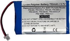 750mAh/3.7V Replacement Battery For Sony Portable Reader PRS-500, Portable Reader PRS-500U2, Portable Reader PRS-505, Portable Reader PRS-505/LC, Portable Reader PRS-505/RC, Portable Reader PRS-505/SC