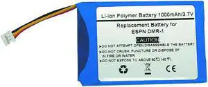 1000mAh/3.7V Replacement Remote Control Battery for ESPN DMR-1, CH603448S1P