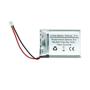 3.7V 500mAH Replacement Battery For SkyBell Trim Plus WiFi Video Doorbell 3.7V 500mAH Replacement Battery For SkyBell Trim Plus WiFi Video Doorbell