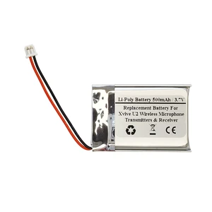500mAh 3.7V Replacement Battery for Xvive U2 Wireless Microphone Transmitters & Receiver 500mAh 3.7V Replacement Battery for Xvive U2 Wireless Microphone Transmitters & Receiver