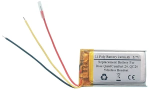 3.7V 240mAh Replacement Battery for Bose PR-452035, QuietComfort 20, QC20 Wireless Headset 3.7V 240mAh Replacement Battery for Bose PR-452035, QuietComfort 20, QC20 Wireless Headset