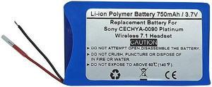 3.7V 750mAh Replacement Battery For Sony CECHYA-0090 Platinum Wireless 7.1 Headset, LIS1523HNPC