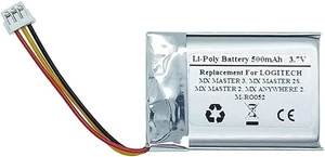 500mAh 3.7V Replacement Battery For Logitech MX MASTER 3, MX MASTER 2S, MX MASTER 2, MX ANYWHERE 2, M-RO052, 533-000120, 533-000121, AHB303450, L/N: 1412 500mAh 3.7V Replacement Battery For Logitech MX MASTER 3, MX MASTER 2S, MX MASTER 2, MX ANYWHERE 2, M-RO052, 533-000120, 533-000121, AHB303450, L/N: 1412
