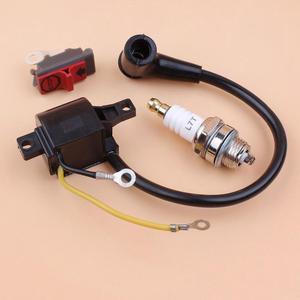 OLD TYPE Ignition Coil Module Switch Spark Plug Kit For HUSQVARNA 266 61 66 162 Gas Chainsaw Replacement 501516201, 501617201