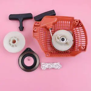 Recoil Rewind Pull Starter For Husqvarna 435 Pulley Spring Handle Grip Rope Kit Chainsaw Spare Replacement Part